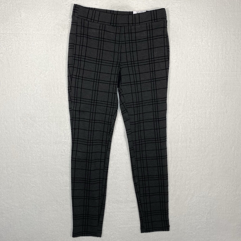 NWT Style & Co Womens Black Gray Mid Rise Ponte Pants Size Small Office‎